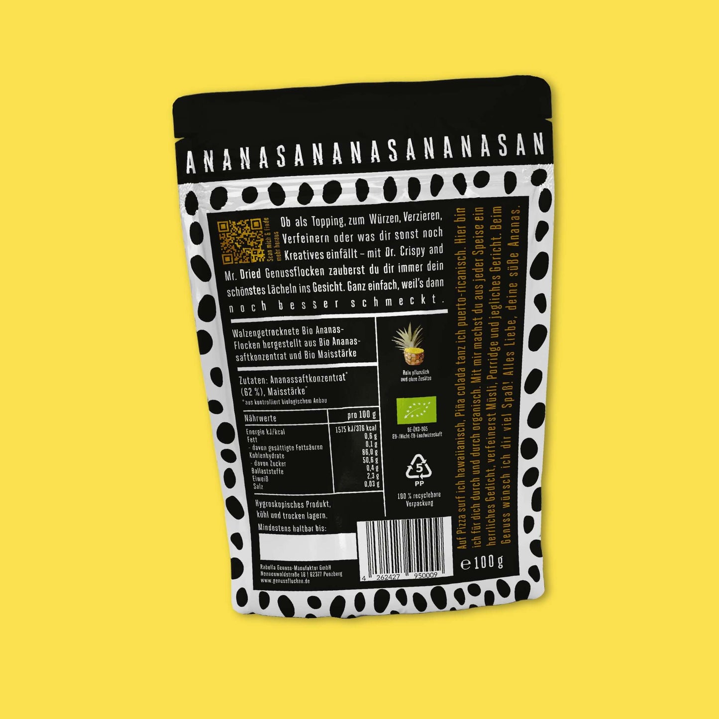 Genussflocken Bio Ananas