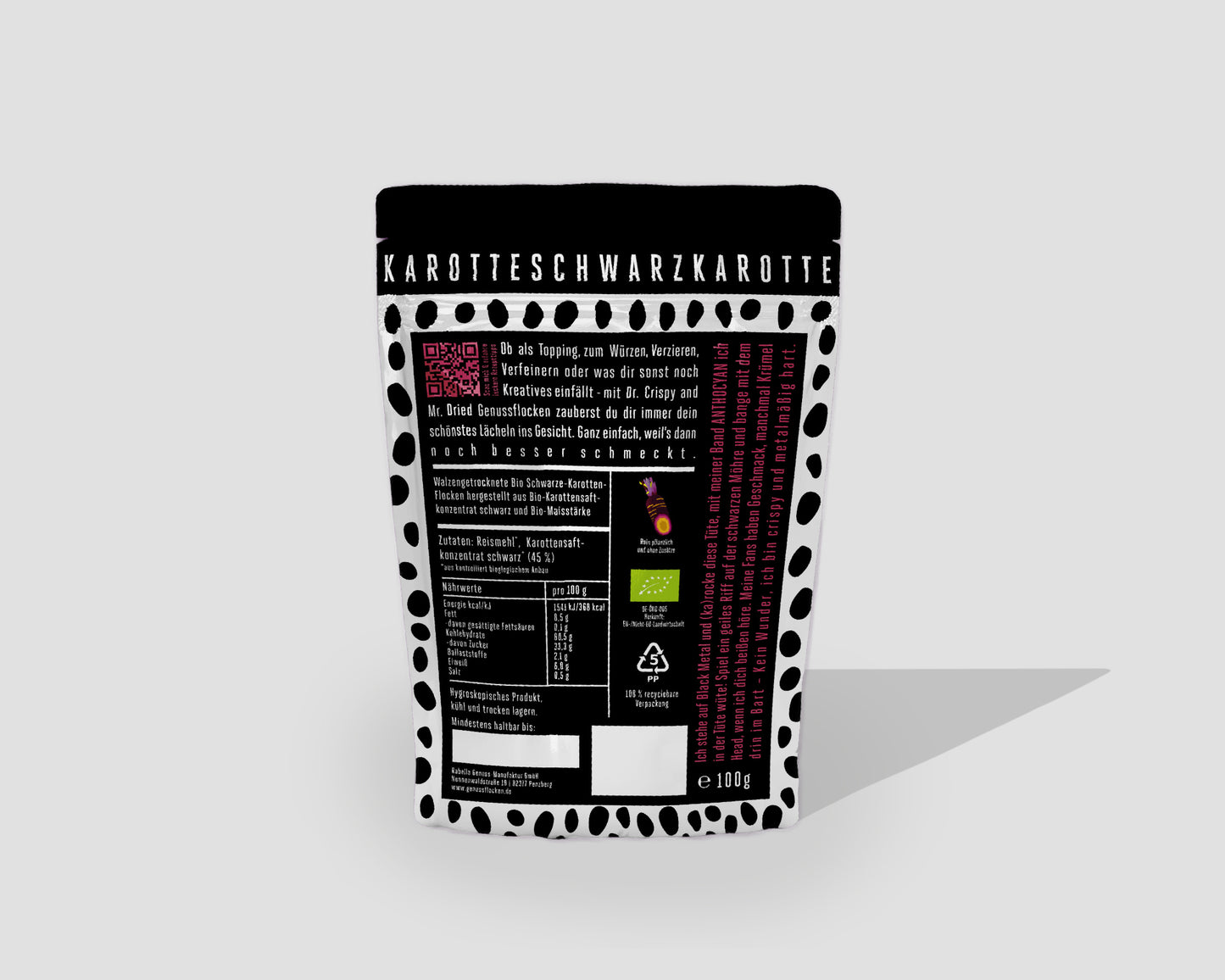 Genussflocken Bio Schwarze Karotte