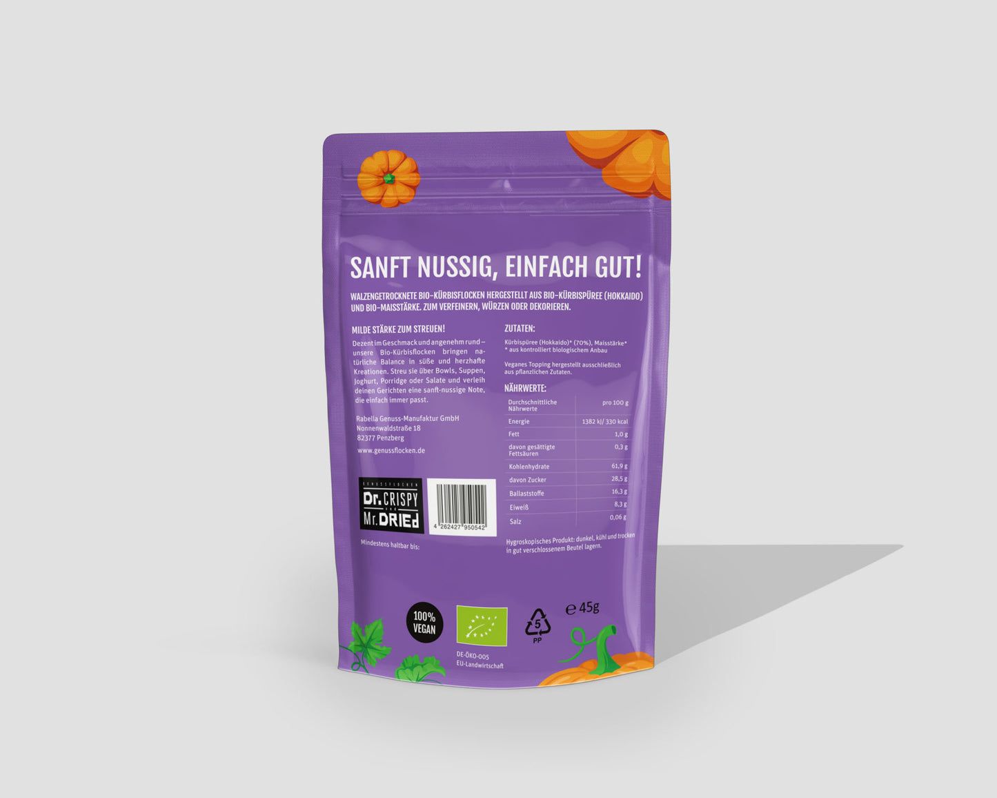 Genussflocken Bio Kürbis