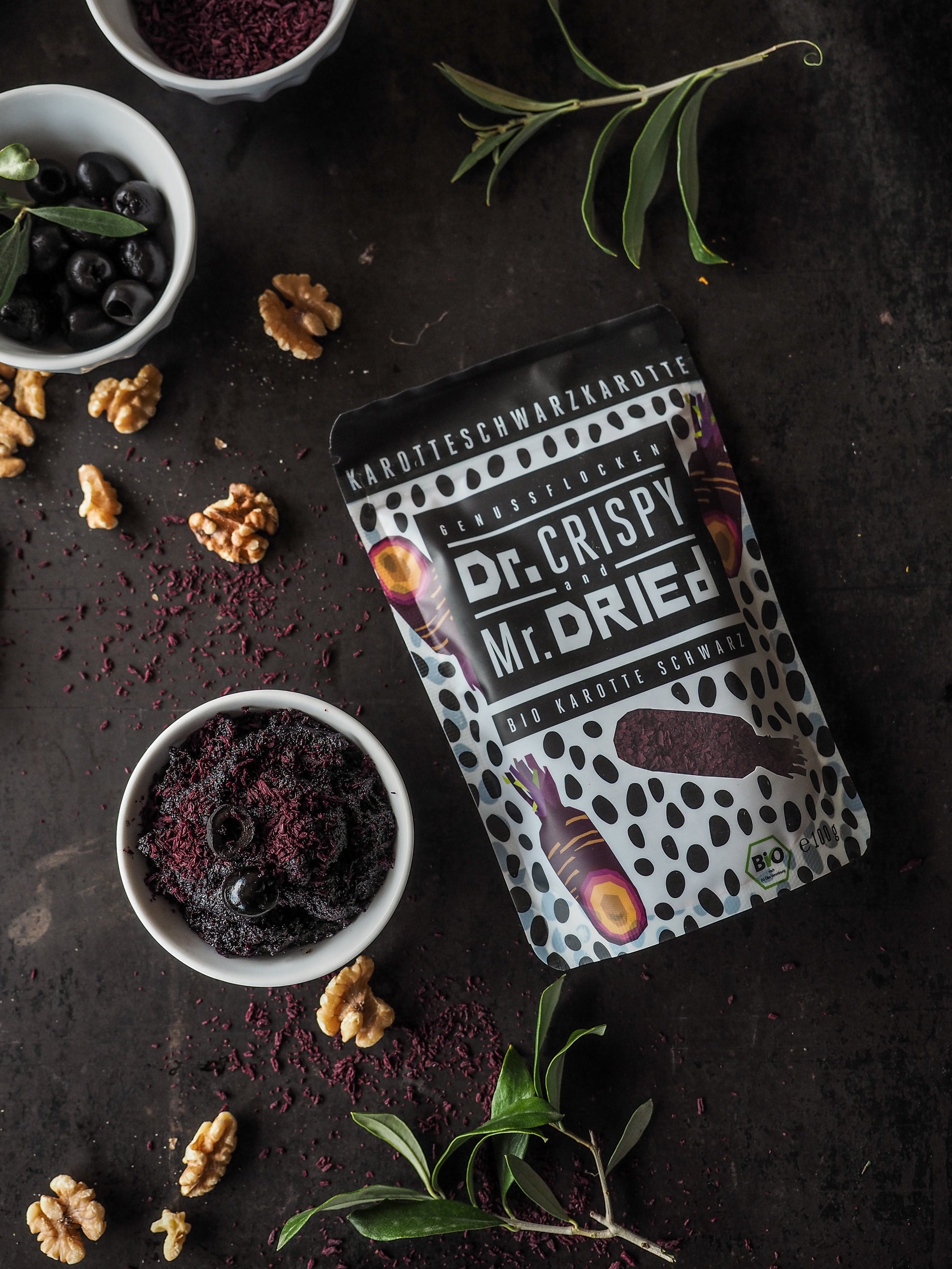 Genussflocken Bio Schwarze Karotte Dr. Crispy and Mr. Dried Genussflocken Bio Schwarze Karotte Dr. Crispy and Mr. Dried